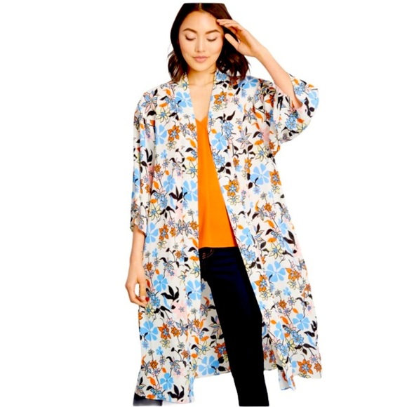 Modcloth floral Kimono size L/XL - Picture 1 of 9